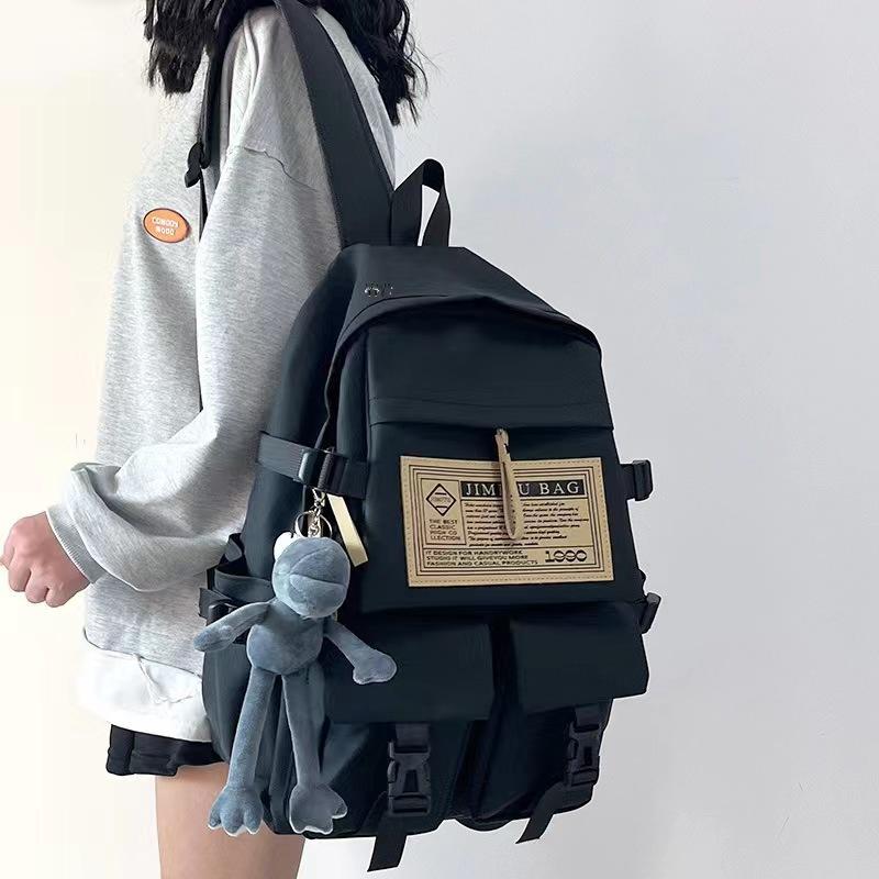 Schoolbag schoolbag female college student high school junior high school student travel waterproof backpack trendy brand male large capacity