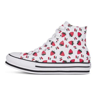 Chuck Taylor All Star Platform Eva High Top Kinder Canvas Schuhe Fruit White Red Kinder Sneaker 668016C