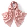 Women's 100% Cashmere Scarf - Casual, Versatile Solid Color Knit for Autumn & Winter