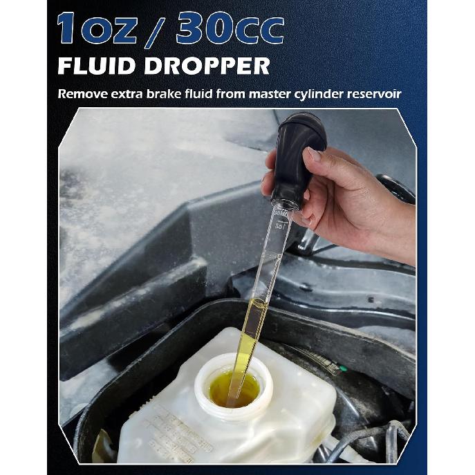 3L Brake Fluid Bleeder Kit w/ 1L Catch Bottle, Pressure Brake Bleeding Tool, Manual Power Bleeder Pump for Flush Brakes and Clutch System, Upgraded