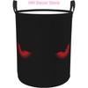Laundry Basket Red Evil Eyes Oxford Cloth Collapsible Laundry Hamper Storage Basket with Handle for Kitchen Bedroom Living Room