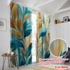 2pcs,2D Plane Printing Popular Curtain Panels Leafy Hues Polyester (without Rod) Art Deco Festive Perfect for Bedroom & Living