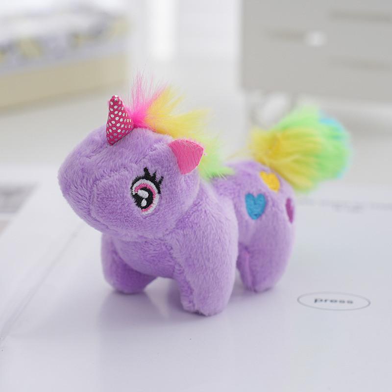 Theme Unicorn Cartoon Plush Toy Backpack Pendant Cute Keyring Decoration Gift