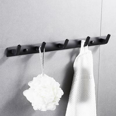 Wall Hook 4/5 Hooks Screw Mount Modern Heavy Duty Aluminum Alloy Strong Load Bearing Bathroom Kitchen Coat Hat Towel Clothes Hanger