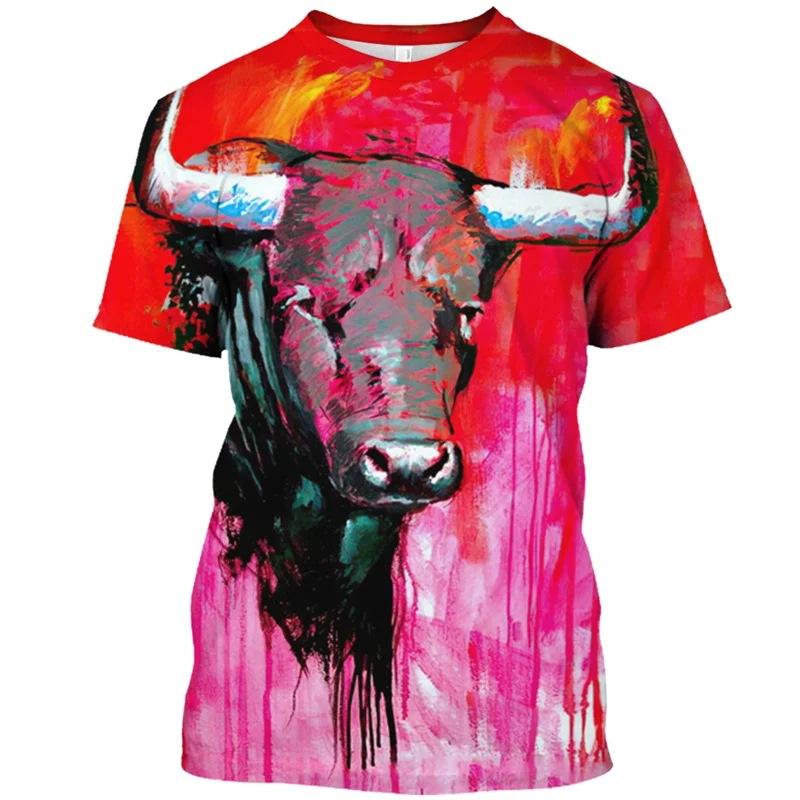Bullfighting T-shirt 3D Toreo Tourada Printed Sapin T-shirt Fiere Bull Animal Shirt