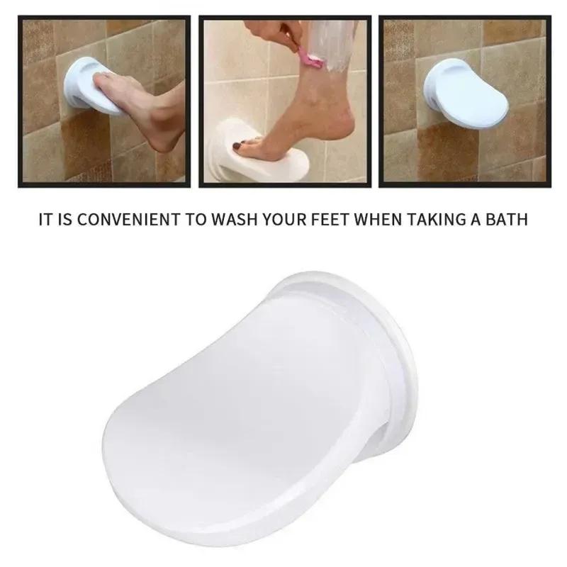 2024 Bathroom Shower Foot Rest Shaving Leg Step Aid Grip Holder Pedal Step Suction Cup Non Slip Foot Pedal Wash Feet