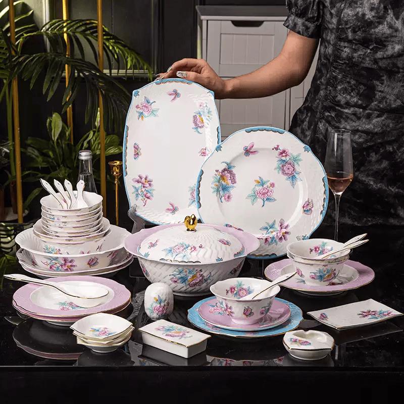 Cucchiaio da Zuppa Jinyuli Porcellana Osso Francese Serie Giardino Segreto