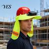 Solar-Ventilator-Sonnenhut für Bauhelm, Nackenschutz mit Schirm und breiter Krempe, Reflektierendes Visier Hohe Sichtbarkeit für Bauhelm-Zubehör