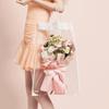 10pcs For Bouquet Gift Bag with Handle Transparent Packaging Bags Flowers Wrapping Party Supplies