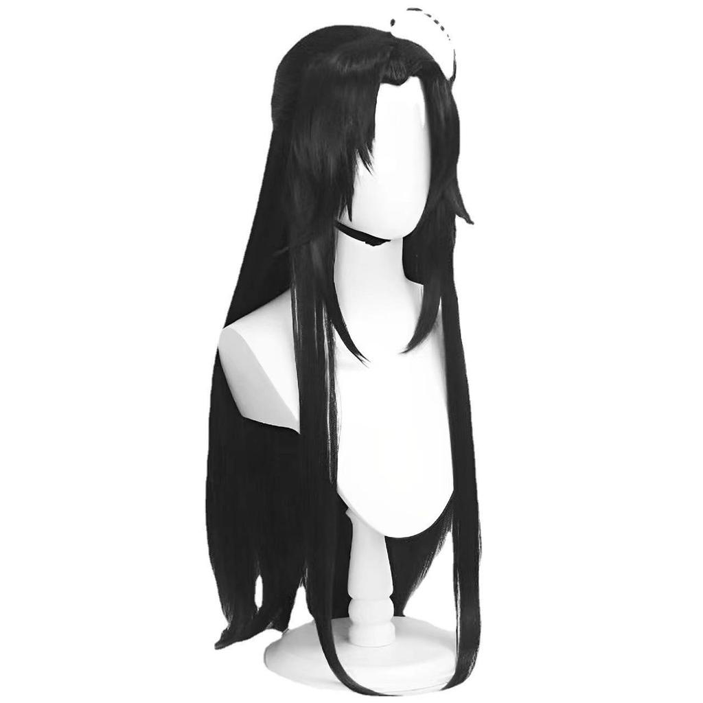 Yiling Patriarch Wei Wuxian Adult Cosplay Wig – Long, Straight, Black Widow's Peak Hairstyle