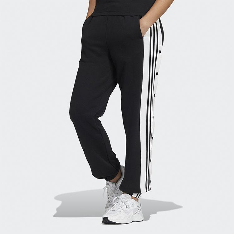 adidas Originals Adibreak Striped Casual Retro Sports Long Pants Women Bottoms Black HH9453