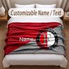 Feyenoord Printed Flannel Blanket Custom Name Text Soft Warm Throw For Bedroom Holiday Gift
