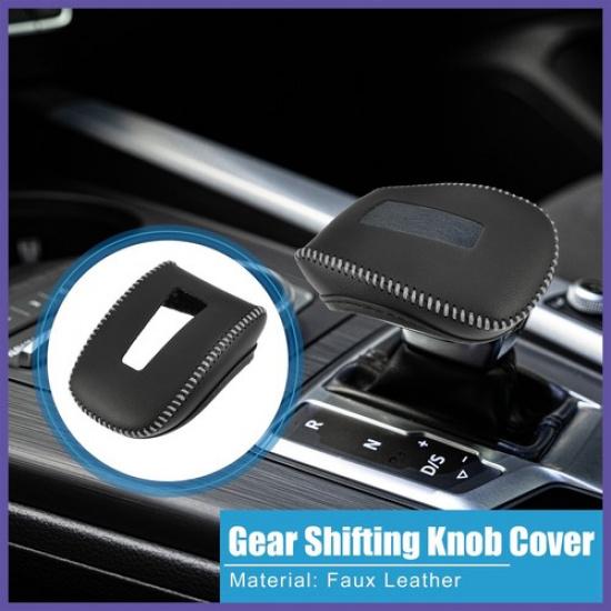Gear Shifting Knob Cover for Mitsubishi Outlander Faux Leather Black Gray New