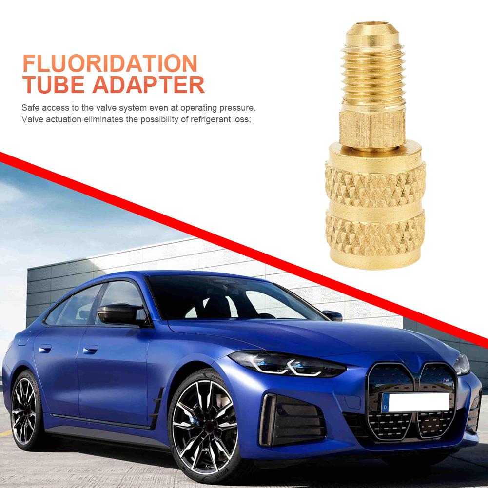 AC Refrigerant Adapter SAE External Thread 1/4 R410A Refrigeration Charging Adapter 5/16 SAE Quick Coupler for Valve System Tool