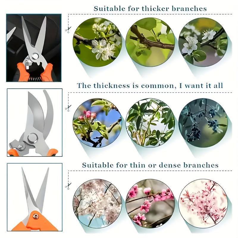 Heavy-Duty Garden Pruning Shears Set, Multi-Functional Pruning Shears/Fruit Picking Shears/Branch Cutters