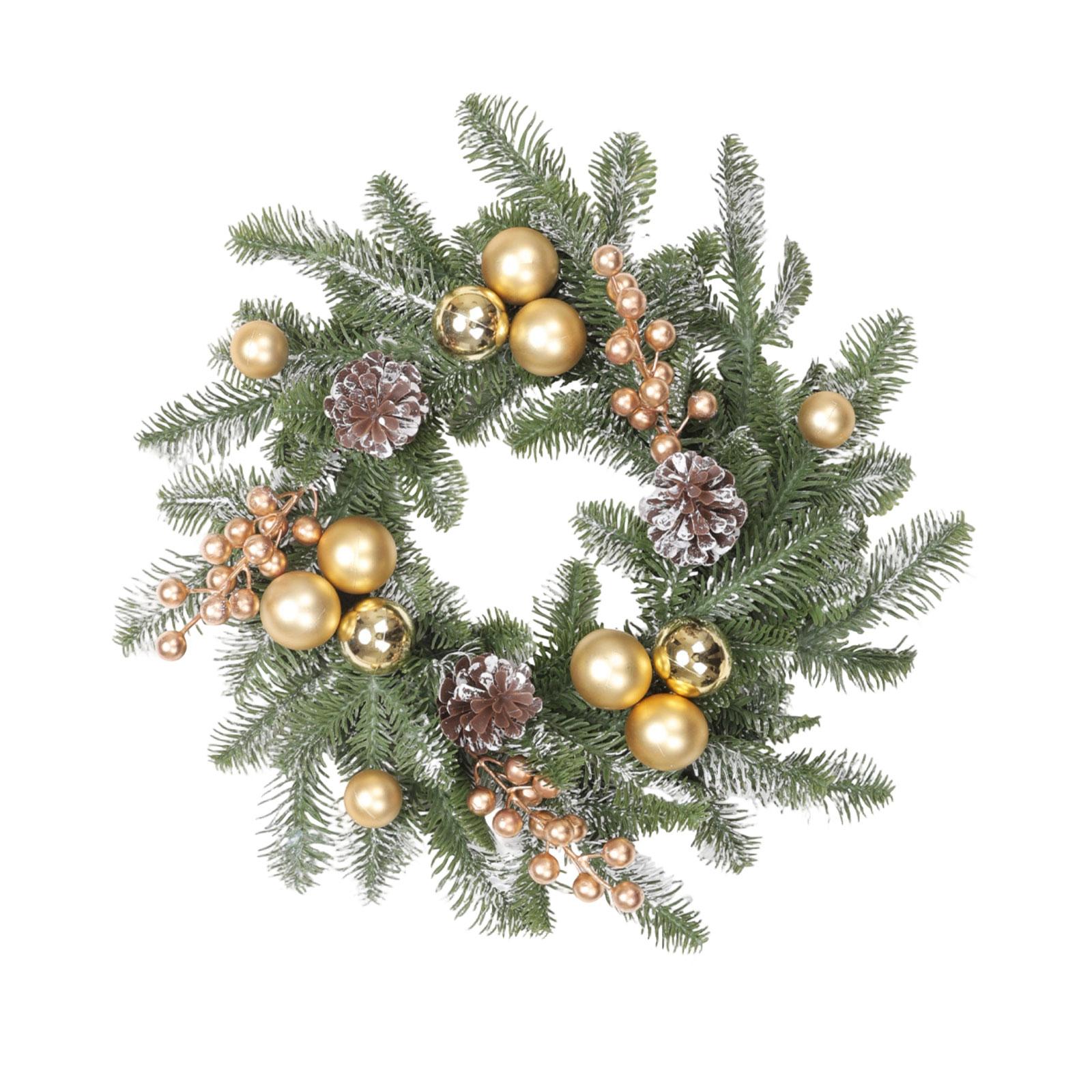 

Christmas Decorations, Gold Christmas Ball Wreath, Rattan Wall Hanging, Hotel And Shopping Mall Ornaments, Christmas Wreath One Size