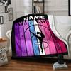 Gymnastics Silhouette Colorful Stripes Four Seasons Blanket Customized With Your Name Lightweight And Warm Perfect Gift For Home Office Camping Sofa