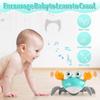 Crawling Crab Baby Toy, Tummy Time Toy for Infant 3 6 9 12 18 24 Month, Walking Dancing Interactive Sensory Crab with Light Music, Birthday Gift for