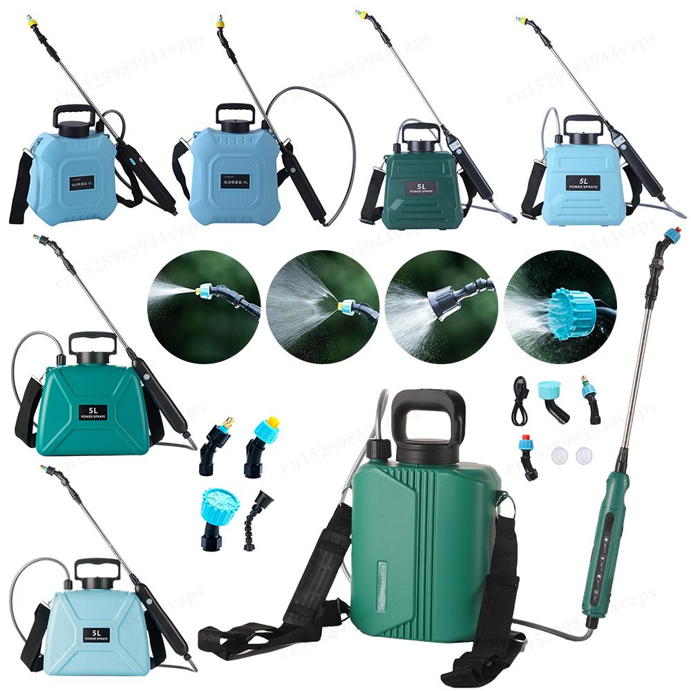5L/6L Garden Electric Sprayer Rechargeable Shoulder Style Garden Plant  Watering Can with Nozzles Garden Sprayer Irrigation Tool