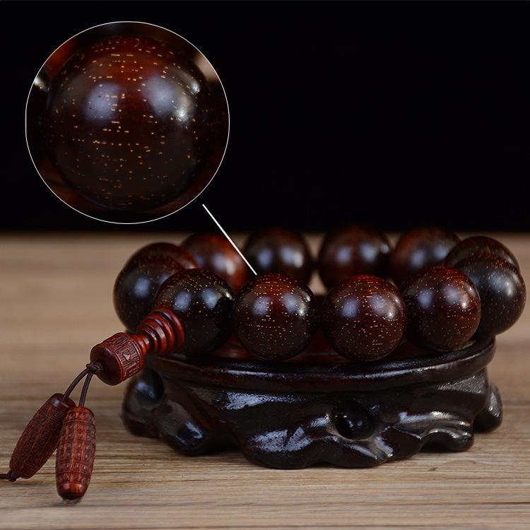 Bransoletka z mikrolistkowego sandałowca czerwonego o wysokiej gęstości, stary materiał Wenus