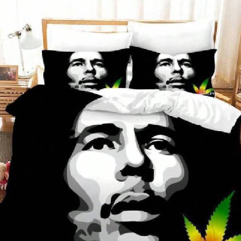 Bob Marley Bedding Set With 3d Digital Print Modern Minimalist For Home Decor