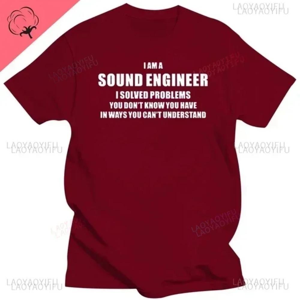 

Cool Audio Engineer Funny Sound Guy ONeck Summer Printed T Shirt Men Casual Short Sleeve Cotton Tees Tops Harajuku Streetwear S