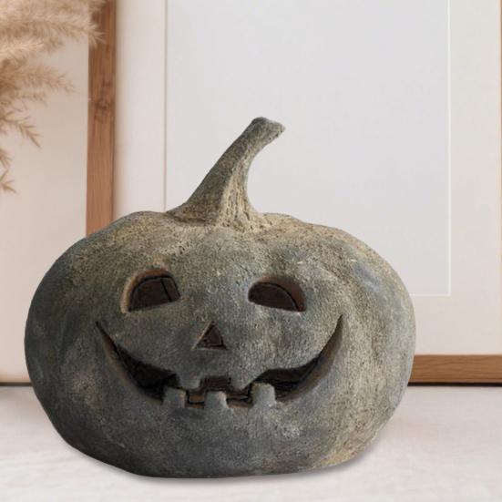 Halloween Ornament Pumpkin Shape Handmade Lantern Farmhouse Table Festival Porch