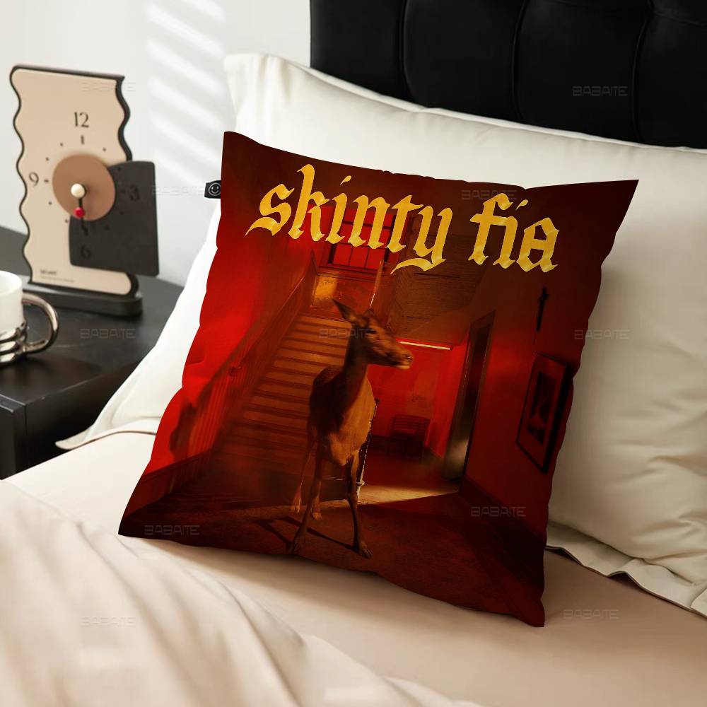 

Band F-Fontaines DC Romance Office Cushion Pillowcase Car Cushion Cover45X45CM Lumbar Pillowcase Sofa Pillowcover 12x12Inch