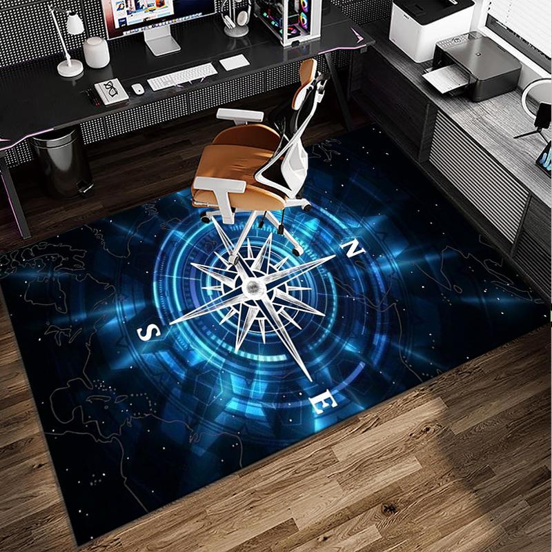 Lighthouse In Stormy Sea Office Rug Chair Mat, Entryway Carpet, Suitable for Front Door, Bedroom, Living Room, Desk, Holiday Gift