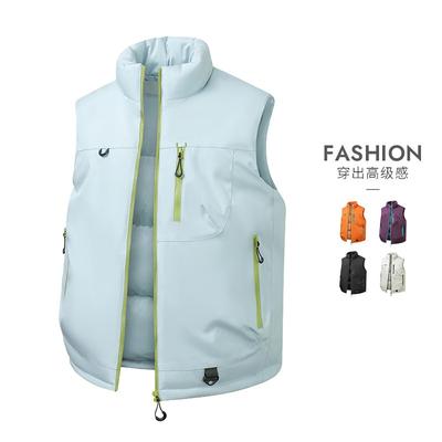 Neue verdickte Stehkragenweste Herren Herbst und Winter Dopamin Warmer winddichter Weste Weste Weste Weste Weste Weste Jacke