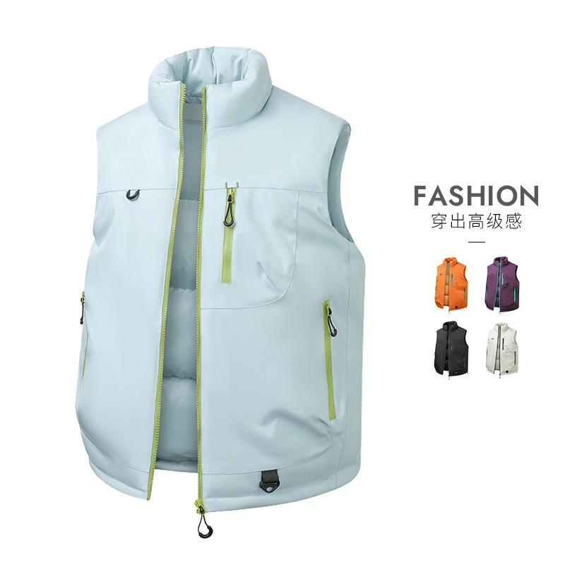 New thickened stand-up collar vest men's autumn and winter dopamine warm windproof vest vest vest vest vest vest jacket