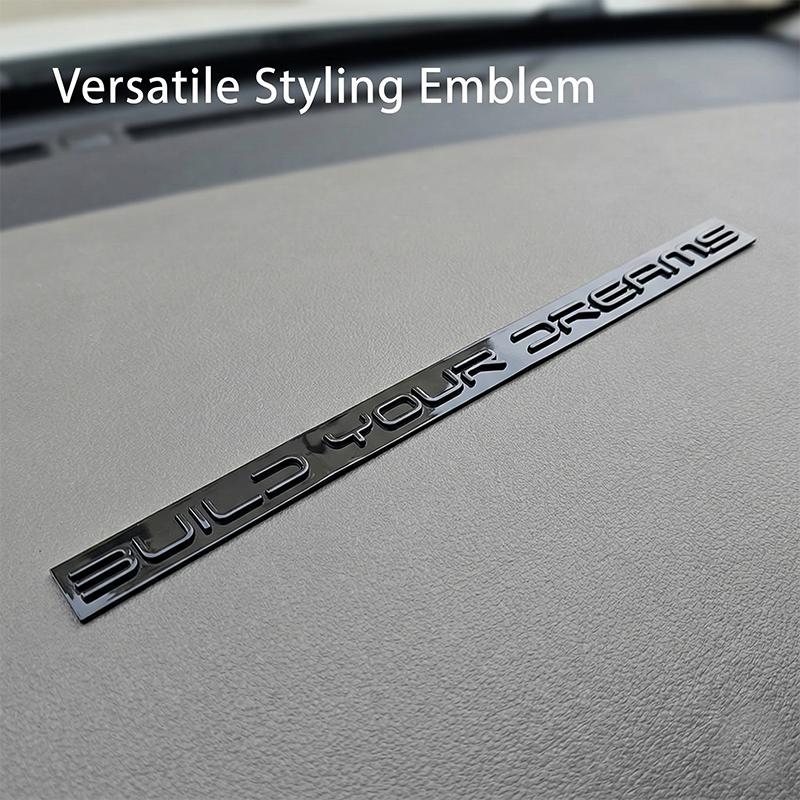 3D BUILD YOUR DREAMS Letters Car Rear Trunk Emblem Badge Sticker For BYD Atto 3 Seal Dolphin Tang Han Auto Body Decal Styling