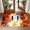 Fulham Voetbal Design Kristalfluweel Tapijt Zacht Decoratief Matje voor Slaapkamer Entree