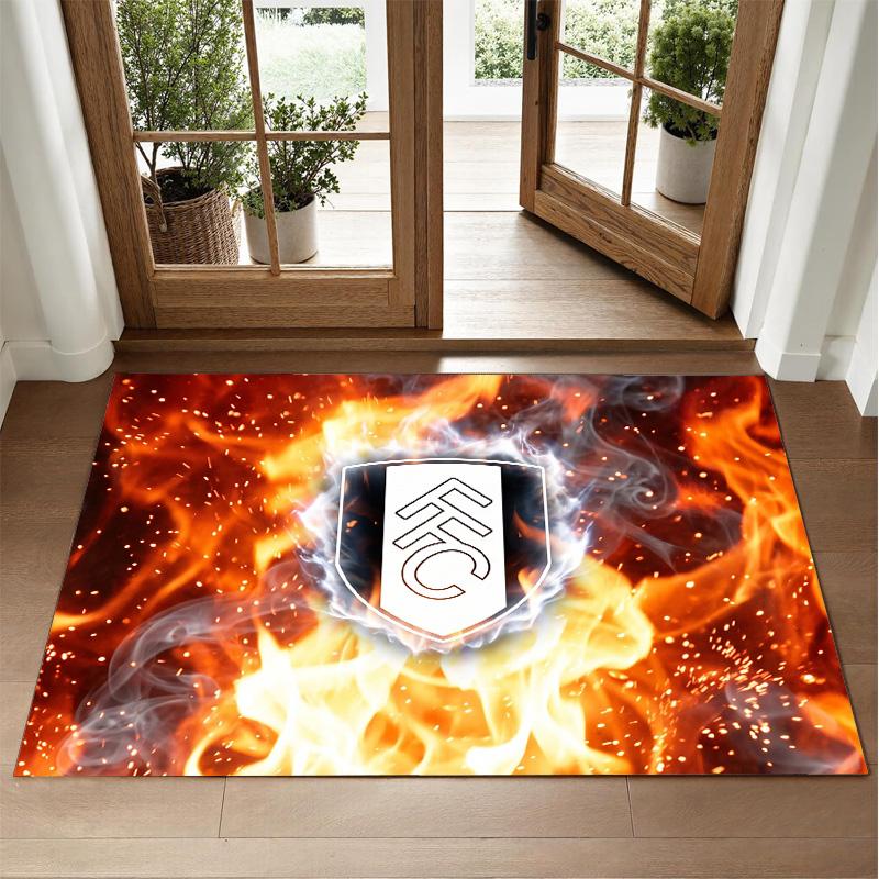 Fulham Voetbal Design Kristalfluweel Tapijt Zacht Decoratief Matje voor Slaapkamer Entree