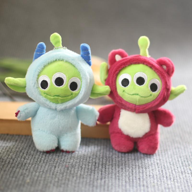 Adorable Three-eyed Monster Plush Toy Cute Keychain With Soft Short Plush