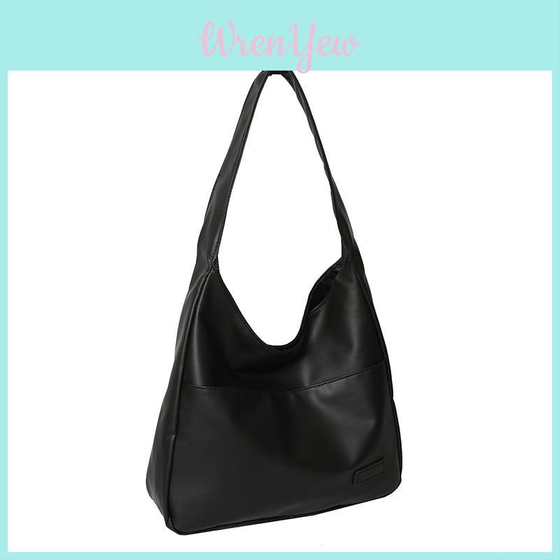 Simple Solid Color Large Capacity Women Casual Tote Bag For Daily Commuting