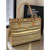 1PC Large Capacity Canvas Tote Bag Women's Autumn and Winter New Casual Commuter Portable Shopping Bag Lightweight One Shoulder Mommy Bag