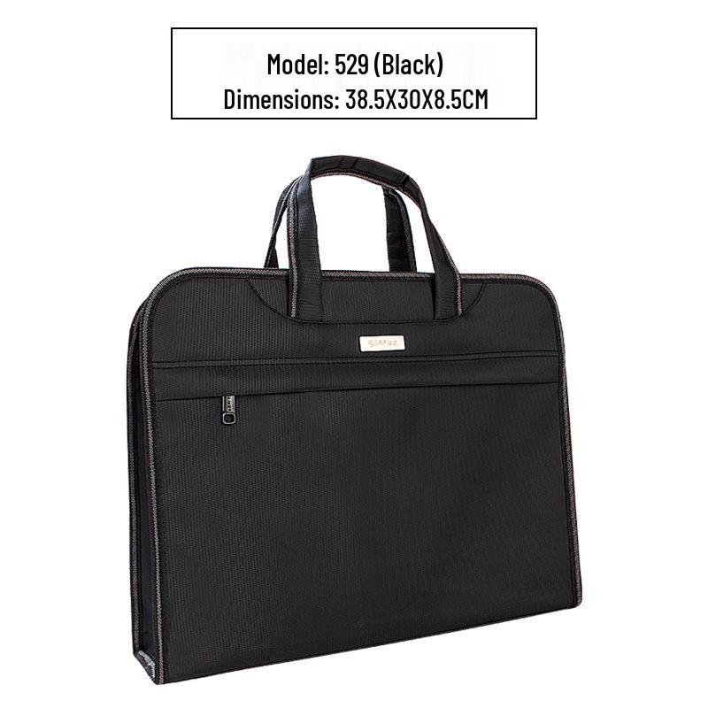Handheld Waterproof Document Bag with Zipper - Large Capacity Office & Conference Bag for Computers & Documents