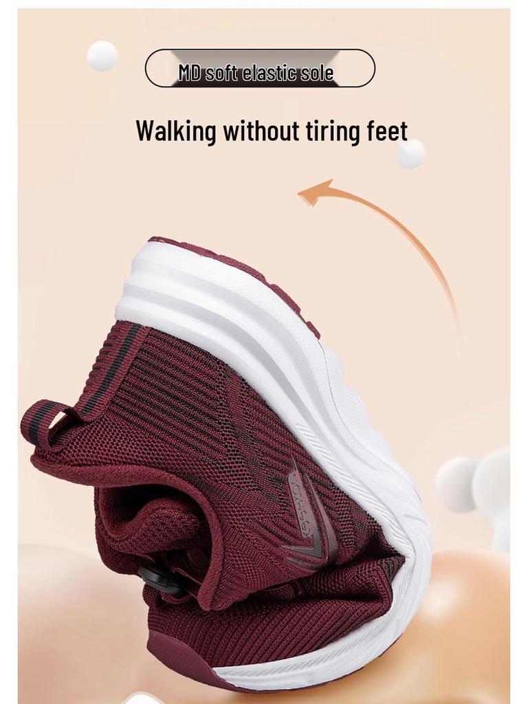 2025 Síťovina Plus Samet Protiskluzové Lehké Vycházkové Boty pro Střední Věk a Starší