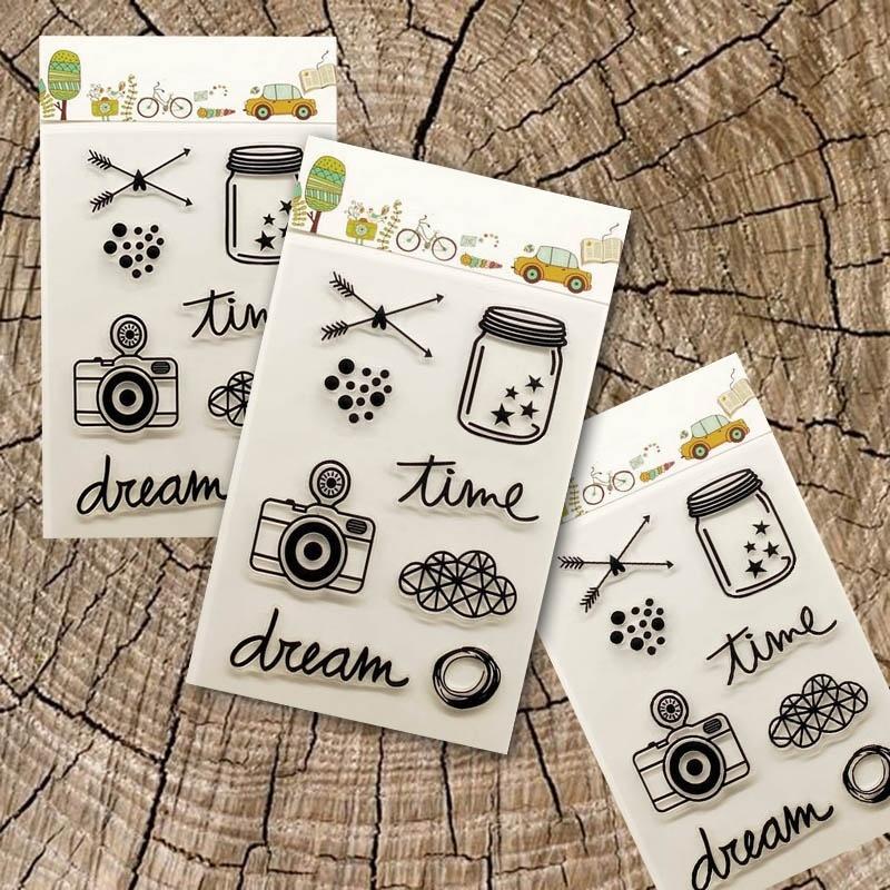 Scrapbook DIY photo cards account rubber stamp clear stamp transparent stamp time dream bottle