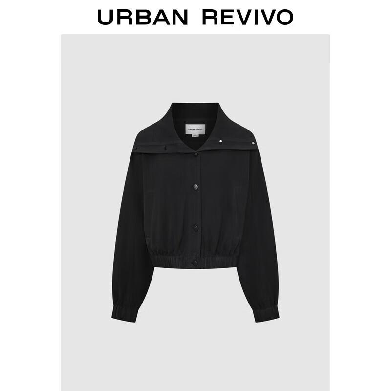 

Женская куртка UR свободного кроя со стойкой, плиссированная, на пуговицах M