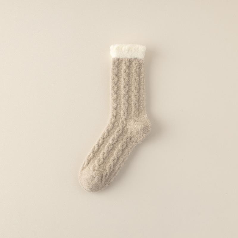 Australian Thick Fleece Socks for Women's Warmth, Fleece Thickening Mid-calf Socks, Winter Postpartum Socks, Autumn and Winter Trends After Childbirth