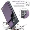 Für Samsung Galaxy S25 Ultra S25 Plus S25 Hülle mit Kartenhalter, Brieftaschen-Hülle RFID-Blockierend, Langlebige Leder-Ständer-Handyhülle