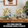 2-in-1 Dinosaur Fossil Skull Building Blocks DIY Animal Puzzle Assembly Educational Brick Toys Decoration Set For Adults Gifts