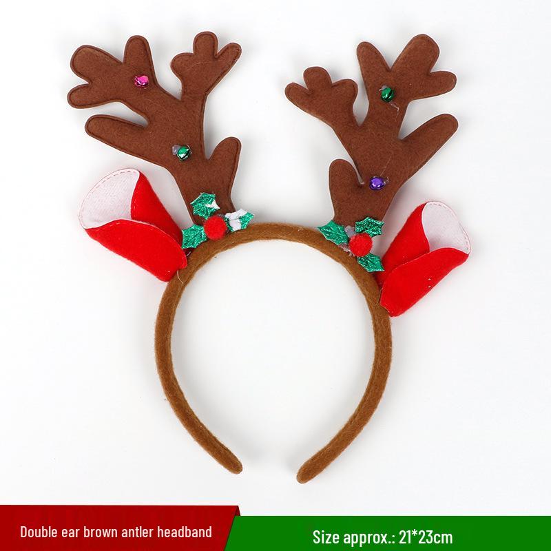 Christmas Deer Antler & Snowman Headband - Festive Party Headdress Gift