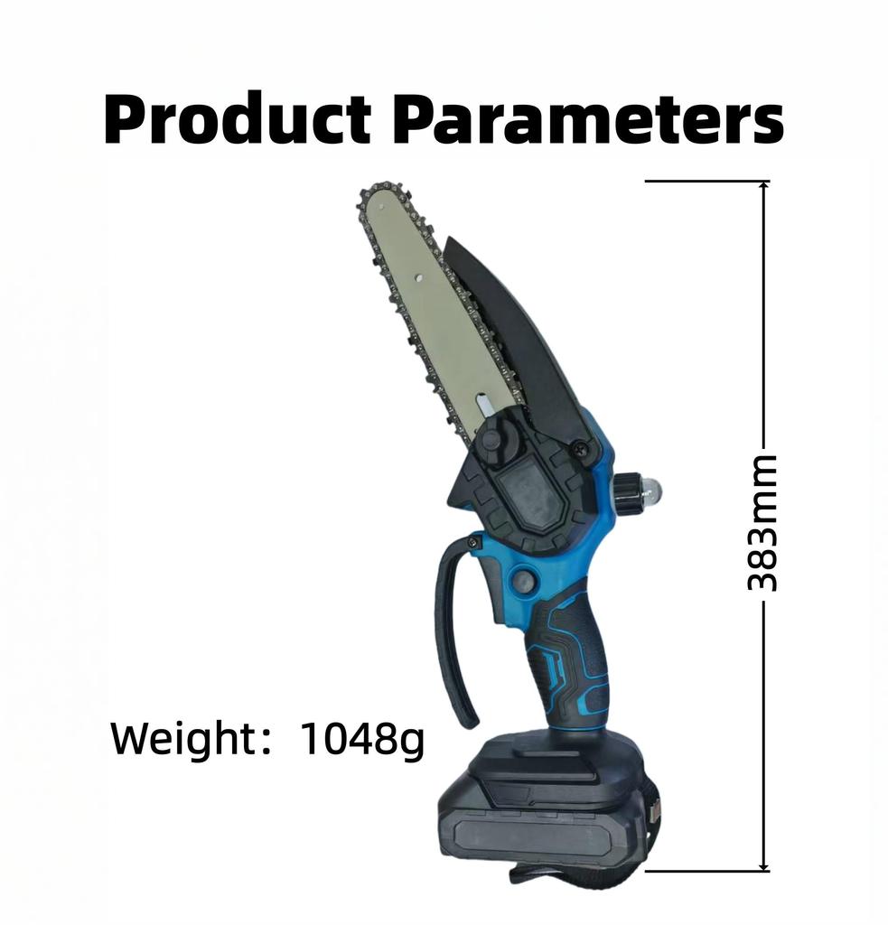 6inch Mini Chainsaw Cordless Set for Wood Cutting Tree Trimming Courtyard Household and Garden Portable Electric Chain Saw