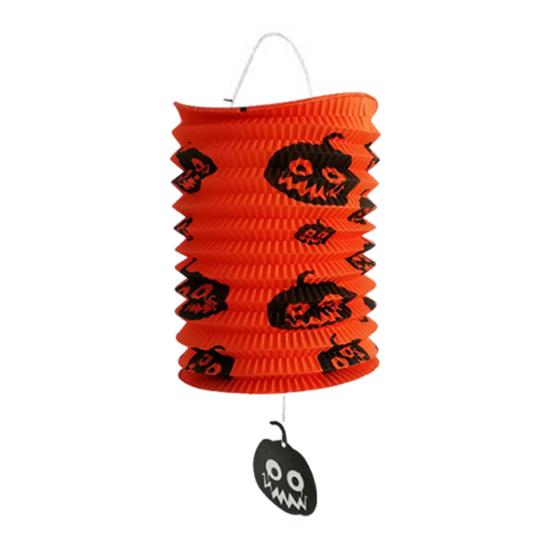 Foldable Lanterns Decor Halloween Hanging Folding Paper Lantern, Spooky Pumpkin Witch Spider Accordion Decoration Lantern for Haunted House
