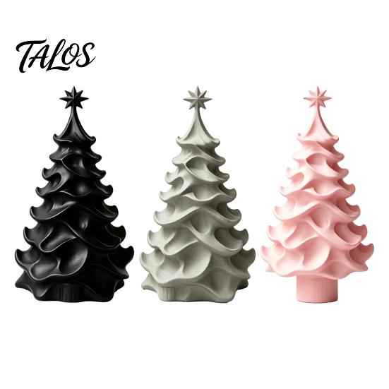 Interior Decorative Accents 3D Printed Christmas Tree Ornament, Modern Minimalist Tabletop Decor Holiday Gift for Friends Home Office Display, Festive