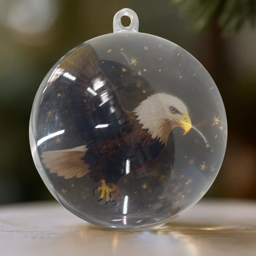 Nature's Birds Clear Christmas Balls Christmas Decoration Pendants Balls for Home Room Party Decor