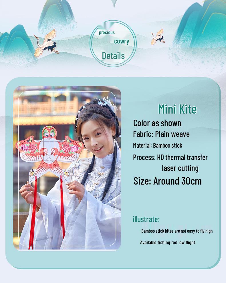 2026 Small Sand Swallow Bamboo Kite with Fishing Rod - Dance Costume Decoration Props for Kids